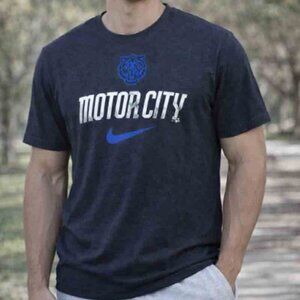 Nike Detroit Tigers Motor City T-shirt Shirt Gray Cotton Blend Men's Size Large
